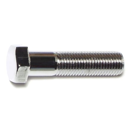 Midwest Fastener Grade 5, 7/16"-20 Hex Head Cap Screw, Chrome Plated Steel, 1-3/4 in L, 5 PK 75364